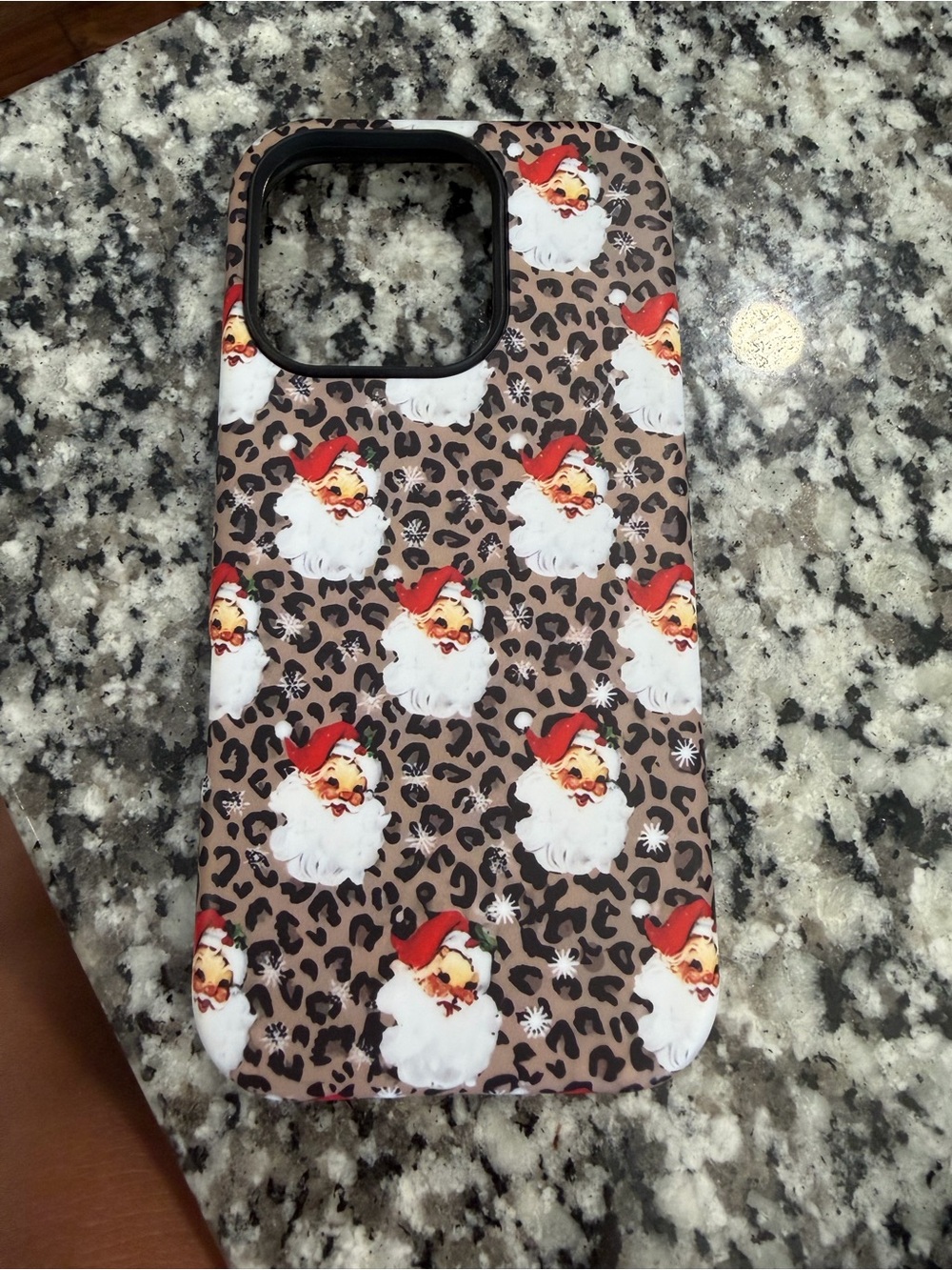 Iphone 16 pro Leopard Print Phone Case - Brown Red